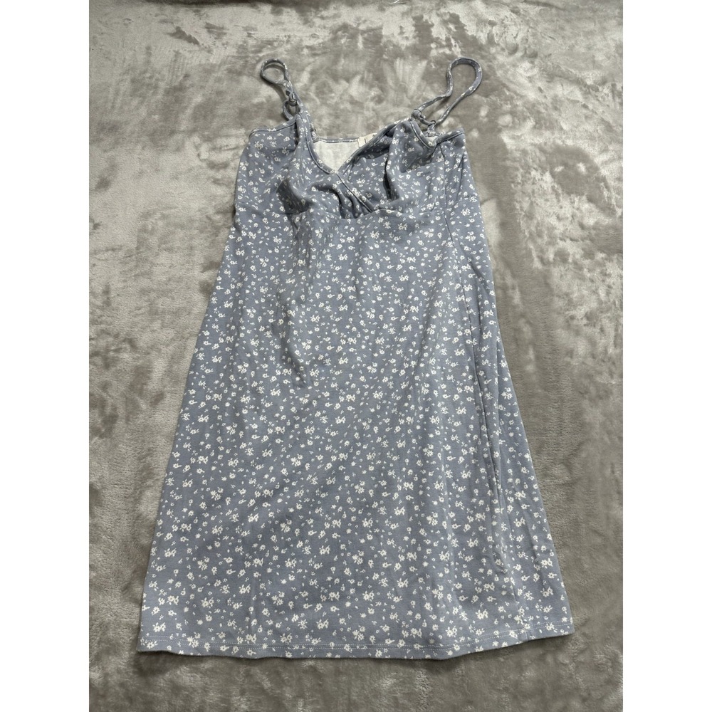 Ivy + Main Women's Juniors ‎ Size XL Tank Blue Floral Pattern Soft Fabric *Flaw*